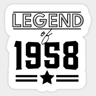 Legend of 1958 Sticker